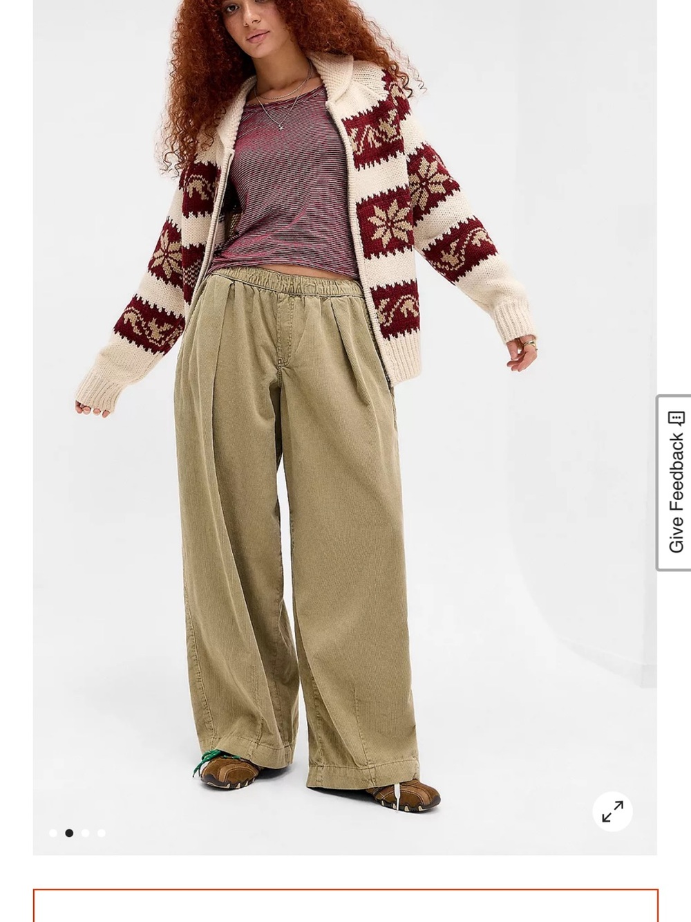 BDG Bobbi Baggy Corduroy Cocoon Trousers